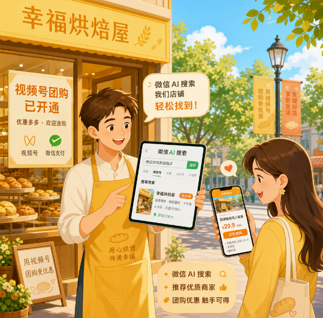 微信大动作！本地商家团购小程序将被AI主动推荐。