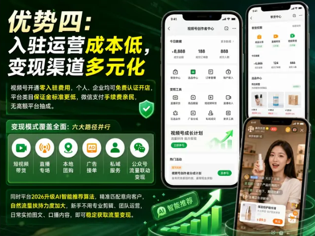 公域引流私域锁客店域成交,视频号实体完整盈利闭环五大优势