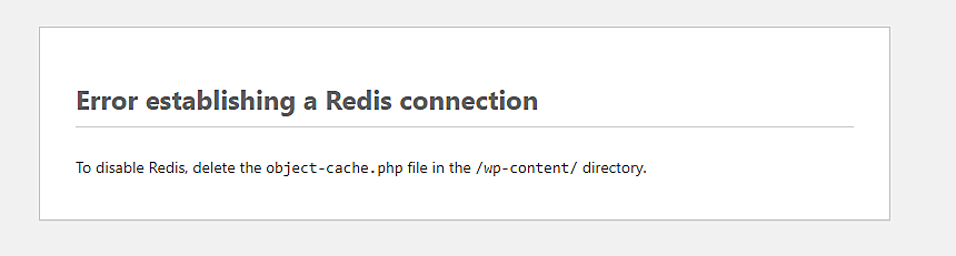 网站错误提示“Error establishing a Redis connection”怎么办？